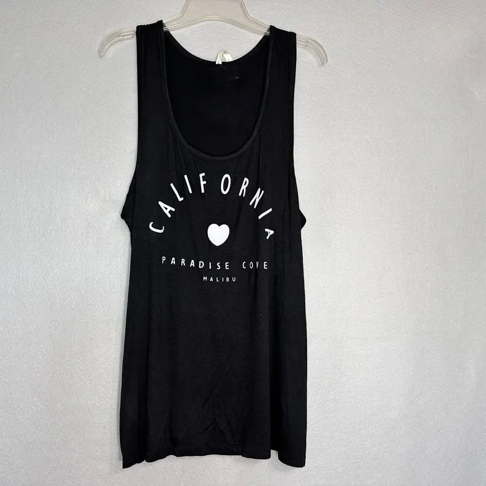 Ocasion Womens Black Tee Paradise Cove Malibu Size 3X Athletic Casual Yoga - Picture 1 of 4